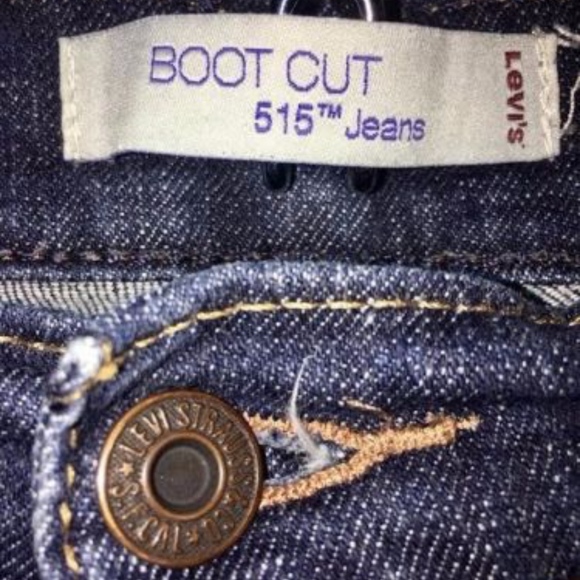 LEVI's 515 Boot Cut Dark Wash Jeans 8S - Picture 7 of 7